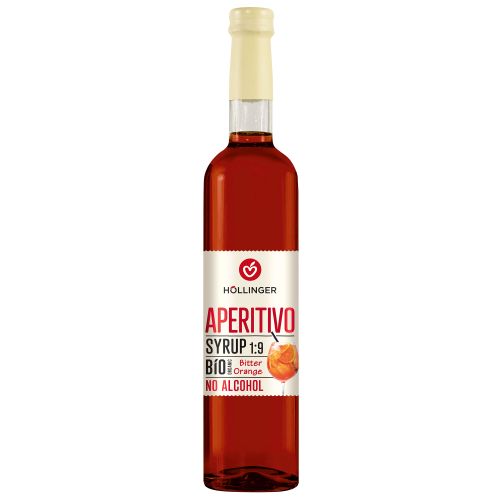 Bio Aperitivo Barsirup alkoholfrei 500ml -  Bitter- Orange Geschmack - perfekt für alkoholfreie Cocktails von Höllinger Juice