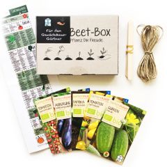 Bio Beet Box - Für den Gewächshaus Gärtner - Saatgut Set inklusive Pflanzkalender und Zubehör - Geschenkidee für Hobbygärtner