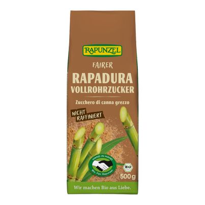 Bio RAPADURA Vollrohrzucker 500g - 12er Vorteilspack von Rapunzel Naturkost