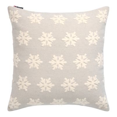 Cushion Cover Snowflake Color Light Grey 50x50cm by David Fussenegger