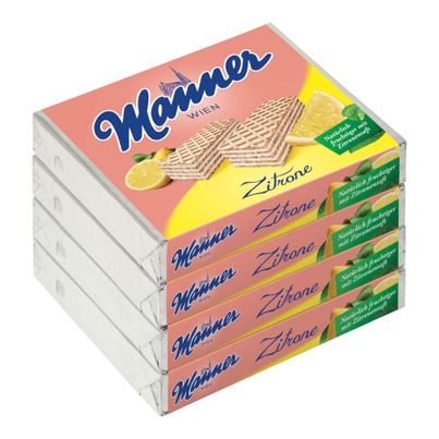 Manner Schnitten Zitrone 4x75g