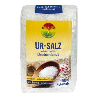 Bio Ur-Salz grob für Salzmühlen 1000g - 10er Vorteilspack von Bioenergie Wagner