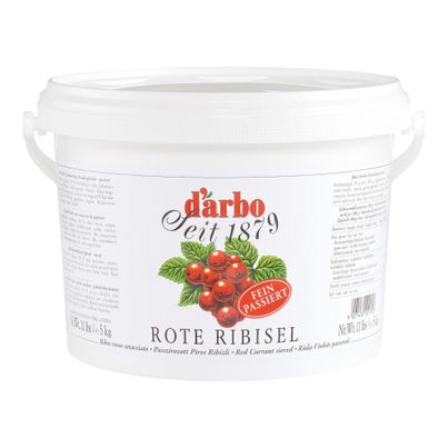 Darbo red currant strained fruit spread 5kg bucket