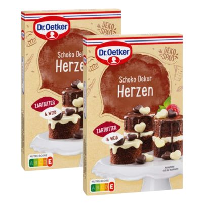 Dr. Oetker Schoko Dekor Herzen 47g 2er-Set