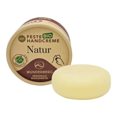 Bio Feste Handcreme Natur - ohne Duftstoffe 75g von Wunderberg