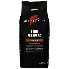 Bio Peru Espresso gemahlen 250g - 6er Vorteilspack von Mount Hagen