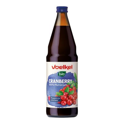 Bio Cranberry 100% Muttersaft MW 750ml - 6er Vorteilspack von Voelkel