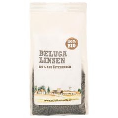 Organic Beluga lenses from Austria 300g - high protein content - incomparable taste - easily digestible - wonderful chestnut note from Schalk Mühle