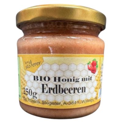 Bio Honig mit Erdbeeren 250g