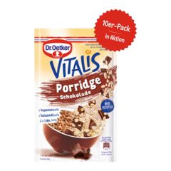 Dr. Oetker Vitalis Porridge Schokolade - 61g -10er Vorteilspack