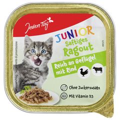 Cat Junior Poultry Ragout 100g – 16-pack value pack from Jeden Tag