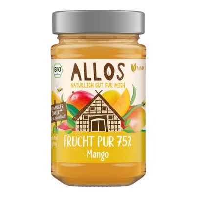Bio Fruchtaufstrich 75% Mango 250g - 6er Vorteilspack von Allos
