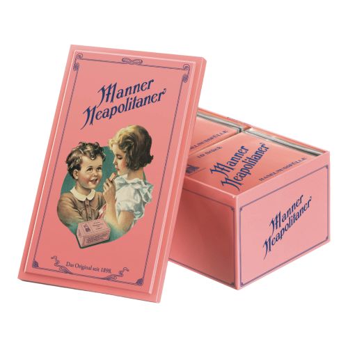 Manner Neapolitaner 1898 Nostalgiedose - Bub und Mädl - mit Inhalt