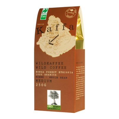 Bio Medium ganze Bohne 250g - 10er Vorteilspack von Kaffa Wildkaffee
