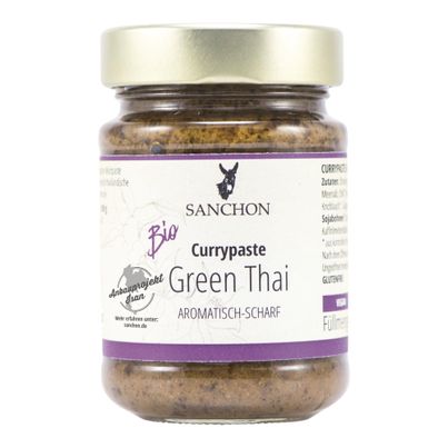 Bio Thai Currypaste grün 190g - 6er Vorteilspack von Sanchon