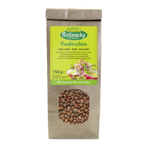 Bio bioSnacky Radieschen Keimsaat 150g - 4er Vorteilspack von bioSnacky - Rapunzel