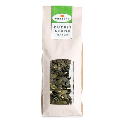 Pumpkin seeds natural 500g - from sun-ripened pumpkins - particularly aromatic - no roasted taste - lactose and gluten free from Wurzers