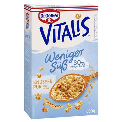Dr. Oetker Vitalis Weniger süß Knusper Pur 600g