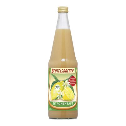 Bio Zitronensaft naturtrüb MW 700ml - 6er Vorteilspack von Beutelsbacher
