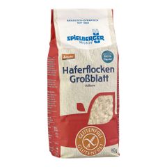 Bio Glf. Haferflocken Großblatt 950g - 6er Vorteilspack von Spielberger Mühle