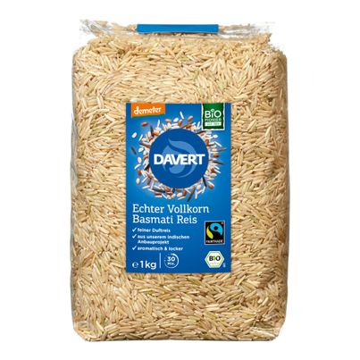 Bio Echter Basmatireis Vollkorn 1000g - 8er Vorteilspack von Davert