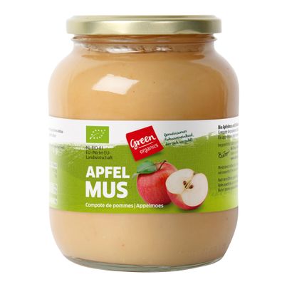 Bio Apfelmus gesüßt 700g - 6er Vorteilspack von Green Organics