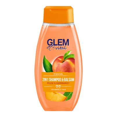 Shampoo 2in1 peach oil 350ml by glem vital