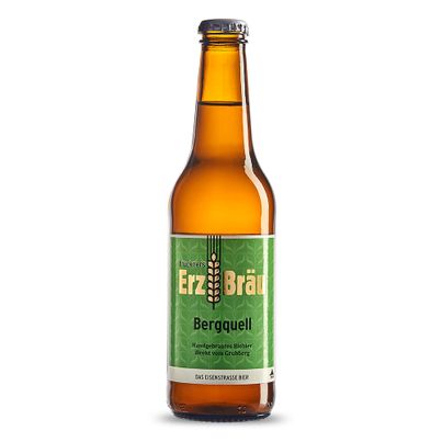 Bio Bergquell Bier 330ml - leichter Märzengenuss - frisches Quellwasser - 24 Bittereinheiten - hopfenbetontes Bier von Bruckners ErzBräu