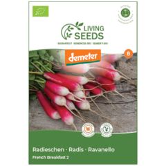 Bio Radieschen French Breakfast 2 8.6g Saatgut von Living Seeds