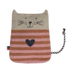 Körnerkissen Katze 23 x 16 cm - Natur - GRS zertifiziert - von David Fussenegger