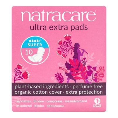 Bio Ultra Extra Damenbinden Super 10ct - 12er Vorteilspack von Natracare
