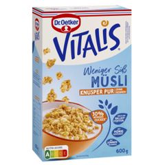Dr. Oetker Vitalis Weniger süß Knusper Pur Müsli 600g