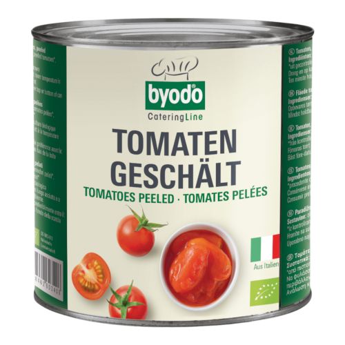 Organic tomatoes peeled 2550g from Byodo