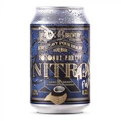 NITRO Coconut Porter Bier 330ml - sehr angenehmes Mundgefühl - handgeröstete Bio-Kokosnüsse - cremiges Bier von Bevog Brewery