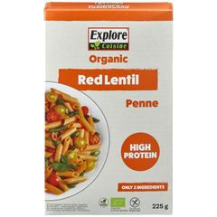 Bio Rote Linsen Penne 225g - 6er Vorteilspack von Explore Cuisine