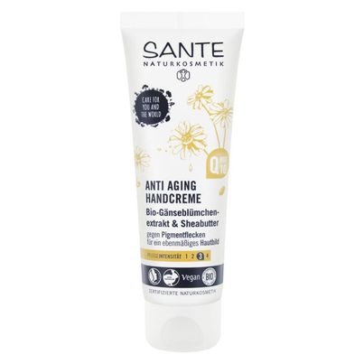 Bio Anti Aging Handcreme 75ml - beschleunigt die Zellerneuerung - verringert die Faltentiefe - nachhaltige Pflege der Haut von Sante Naturkosmetik