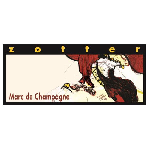 Organic chocolate Marc de Champagne 70g - 10 pieces benefit pack from Zotter