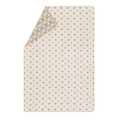 Baby Blanket Heart and Cross Color Offwhite 100x150cm by David Fussenegger