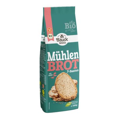 Bio Mühlenbrot 7-Saaten Backmisch. 500g - 6er Vorteilspack von Bauck Mühle