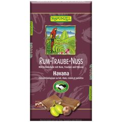 Bio Rum-Trauben-Nuss Schoko.  100g - 12er Vorteilspack von Rapunzel Naturkost