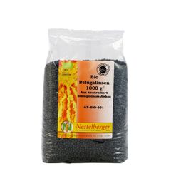 Bio Beluga Linsen schwarz 1000g von Nestelberger