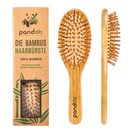 Bambus-Massagekamm – Rund, Antistatisch, Grifflos, Für Kopfhautmassage & Frizz