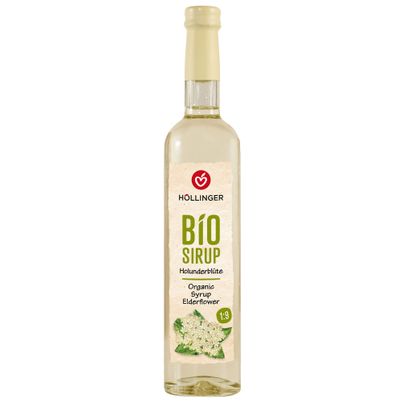 Bio Holunderblüten Sirup 500ml - fruchtiger Sirup - frei von künstlichen Aromen Farbstoffen und Konservierungsmittel von Höllinger Juice