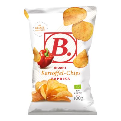 Bio Kesselchips Paprika 100g - 12er Vorteilspack von Bioart