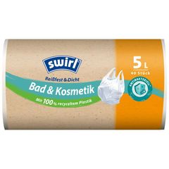 Müllsäcke mit Griff weiß 5l 40Stück von Swirl