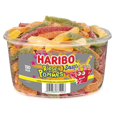 Haribo Großpackung Riesen Pommes 150 Stück