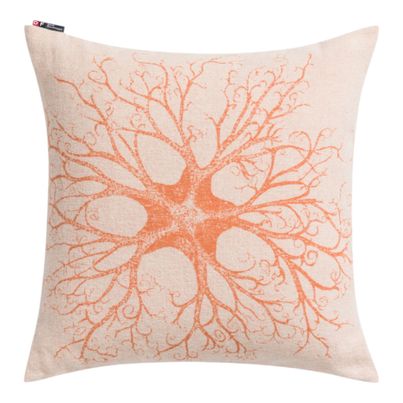 Linenblend Cushion Cover Coral Color Terracotta 50x50cm by David Fussenegger