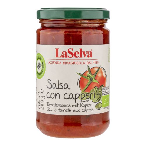 Organic tomato sauce with capers 280g - value pack of 6 from La Selva