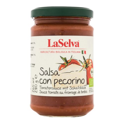 Organic tomato sauce with sheep's cheese 280g - value pack of 6 from La Selva