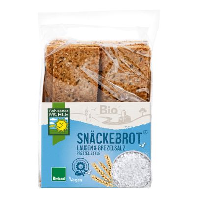 Bio Snäckebrot Brezelsalz & Laugen 200g - 8er Vorteilspack von Bohlsener Mühle